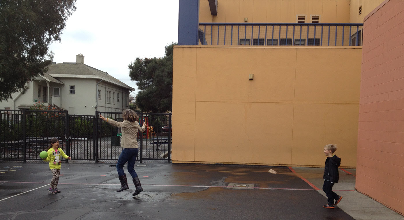 henry haight elementary rainy playground fun monkey in the middle