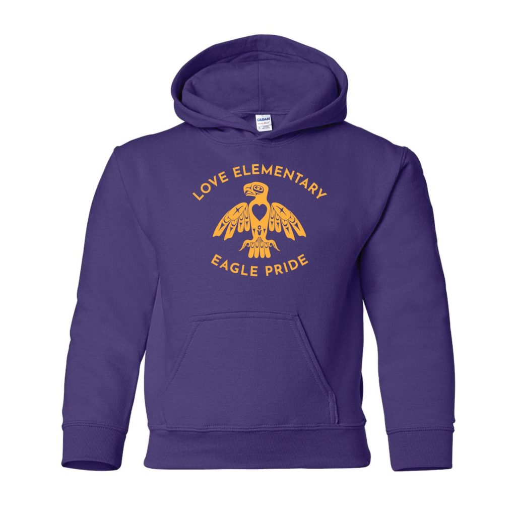 Love Elementary Spirit Store Purple Hoodie